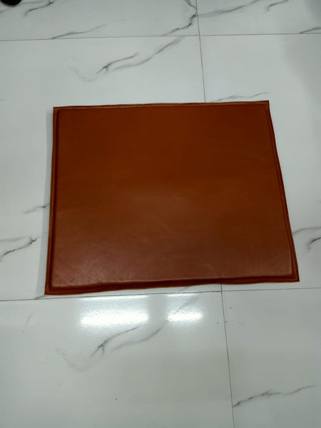 Lambskin Leather TAN SQUARE CHAIR PAD | Dining Seat Pad for Home and Office | Housewarming Gifts - Noora International