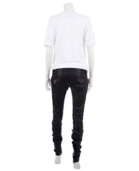 Men’s Solid Black leather trousers - Noora International