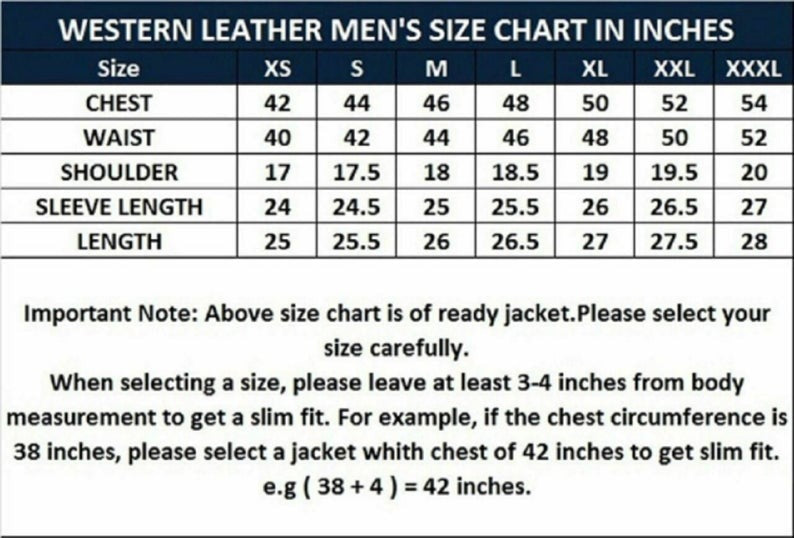 Motorcycle Jacket Mens Jacket Sizing Chart Frank Thomas Motorcycle