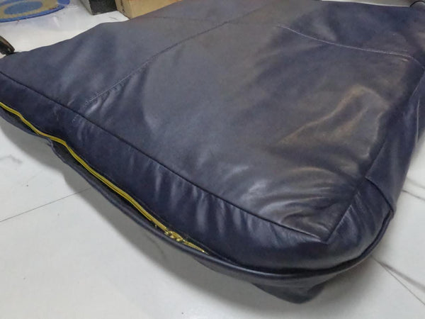 Noora Lambskin Leather Seat Cushion Cover | Navy Blue Dining Cushion Cover | Table Seat Cushion Cover | Housewarming Decor |