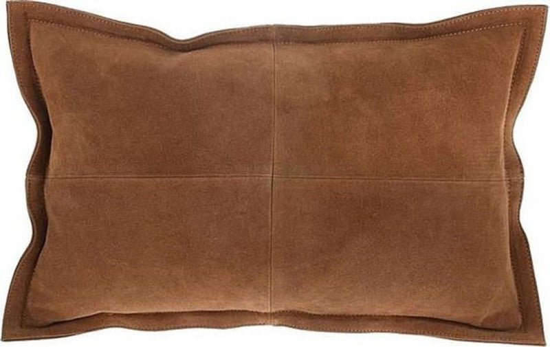 NOORA 100% High Quality Suede Leather, Brown Decorative Throw Pillow Covers for Bedroom, Living Room,Sofa & Bed SU0153 - Noora International