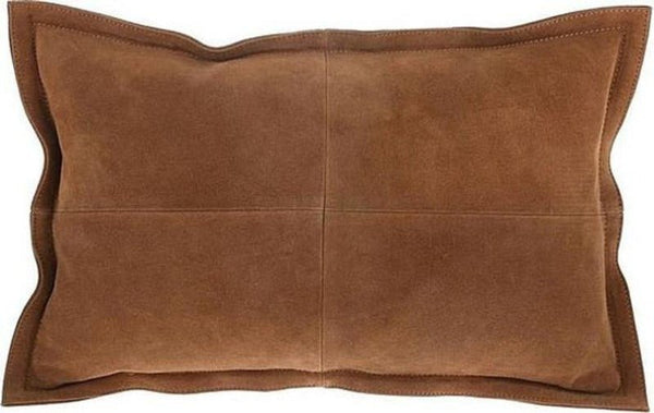 NOORA 100% High Quality Suede Leather, Brown Decorative Throw Pillow Covers for Bedroom, Living Room,Sofa & Bed SU0153 - Noora International