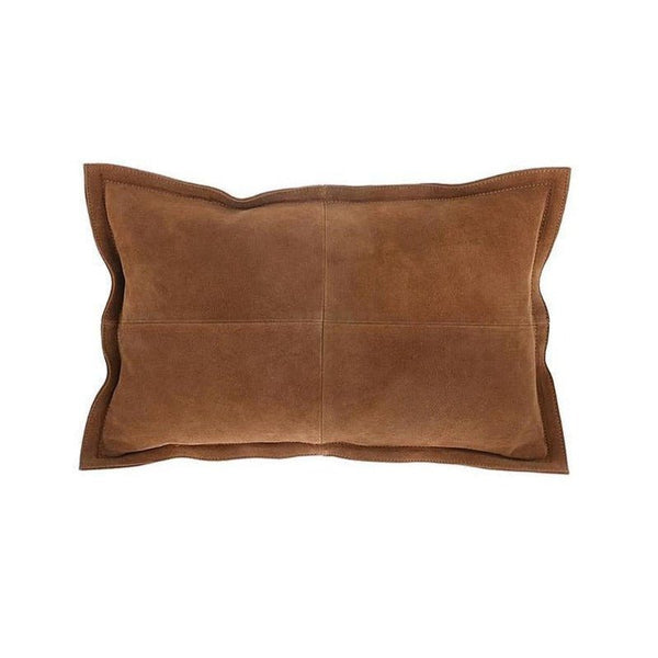 NOORA 100% High Quality Suede Leather, Brown Decorative Throw Pillow Covers for Bedroom, Living Room,Sofa & Bed SU0153 - Noora International