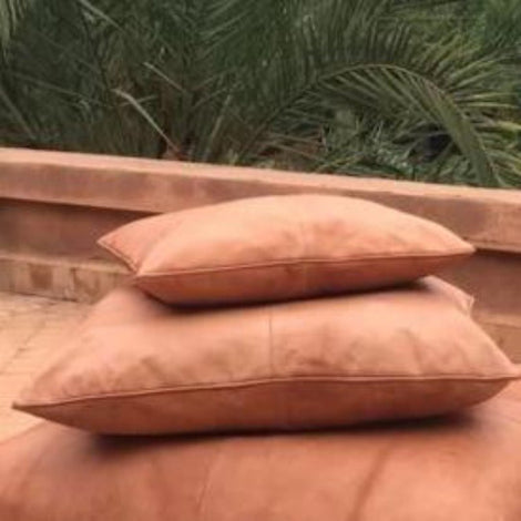 Lambskin Light Tan Brown Leather Pillows Cover For Couch, Home Living Decor