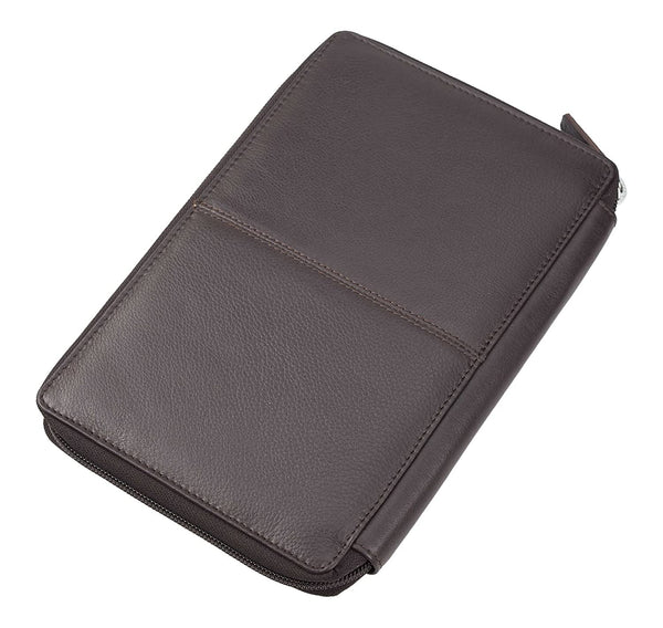 NOORA 100% personalized wallet for men's , BLACK Leather Passport Holder Travel Wallet , Cum Document Organizer Gift For Him - SK6 - Noora International