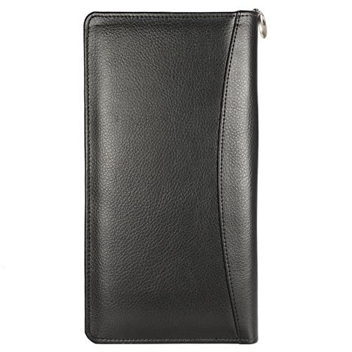 NOORA 100% personalized wallet for men's , BLACK Passport, Cheque Book Holder Travel Wallet Card Holder - SK8 - Noora International