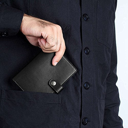 NOORA 100% personalized wallet for men's , Genuine BLACK Travel Passport Holder Credit Card Wallet Case - SK12 - Noora International