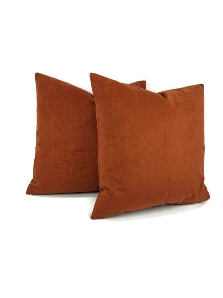 NOORA 100% Real Brown Suede Leather pillow cover, Home Decor Square Soft Pillow Cover YK108 - Noora International