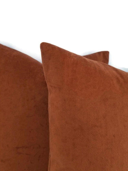 NOORA 100% Real Brown Suede Leather pillow cover, Home Decor Square Soft Pillow Cover YK108 - Noora International
