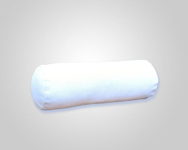 NOORA 100% REAL Genuine Lambskin Leather White Stain Resistant Bolster Neck Roll Pillow Cover,Zippered Pillow Cover Made in India RS33 - Noora International
