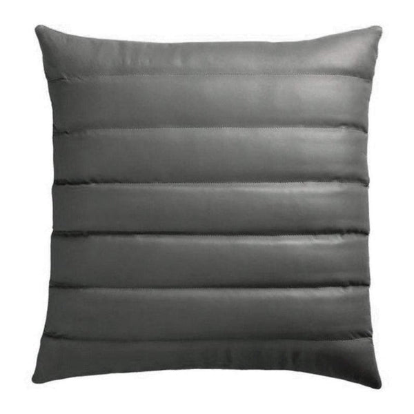 NOORA 100% Real Lambskin Tan Leather pillow cover, Quilted Pillow Cover for Bedroom, Living Room,Housewarming Cover YK013 - Noora International