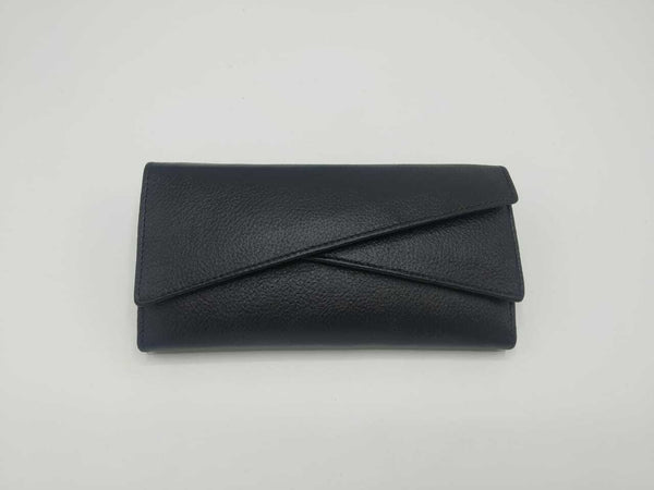 Noora Black Quilted Lambskin Leather Classic WOC Handmade Clutch Bag QD 550 - Noora International