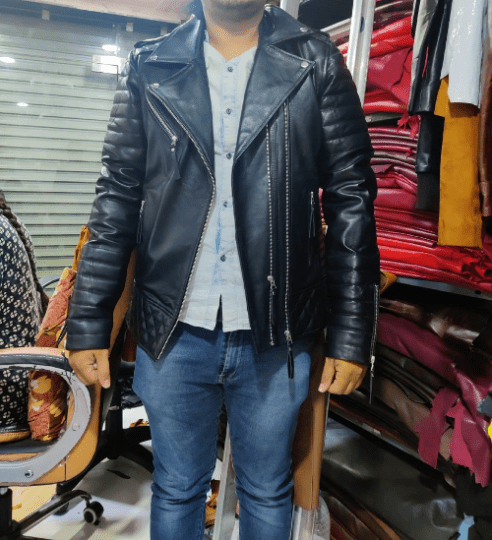 Noora Boda Skin Replica Black Leather Biker Jacket Kay Michaels UNISEX Style Quilted Leather JACKET YK38 - Noora International