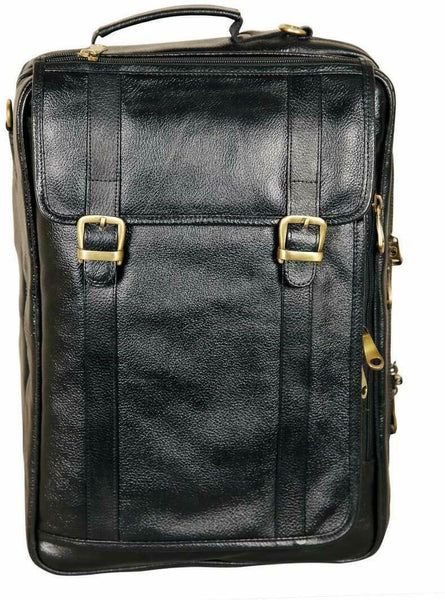 Noora Brown Leather 18 Inch 4 Use Leather Backpack Bag for Men and Women WA242 - Noora International
