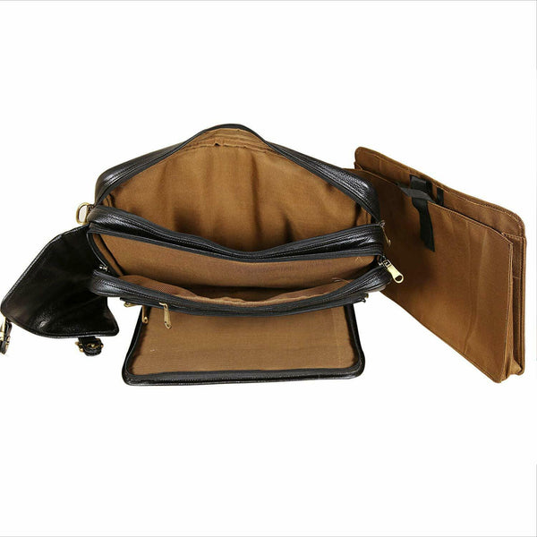 Noora Brown Leather 18 Inch 4 Use Leather Backpack Bag for Men and Women WA242 - Noora International