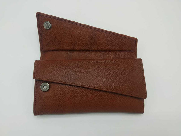 Noora Brown Quilted Lambskin Leather Classic WOC Handmade Clutch Bag QD 546 - Noora International
