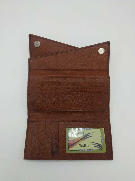 Noora Brown Quilted Lambskin Leather Classic WOC Handmade Clutch Bag QD 546 - Noora International