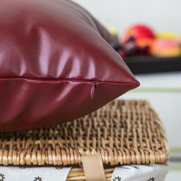 Noora Burgundy Color Pillow Cover | Handmade Pillow Cover ,Home Design Cushion Cover, square Home Décor SU0151 - Noora International