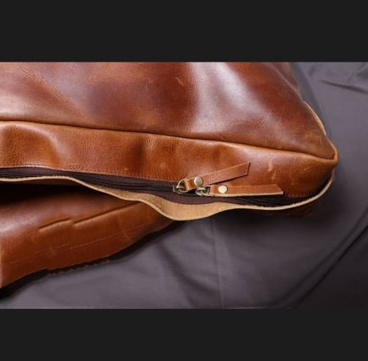 NOORA Customized Real Leather Seat Cushion Cover| Dining Cushion | Rectangular Floor Cushion Cover | ST0136 - Noora International