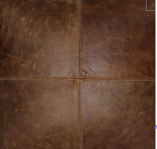 Noora Dark Brown Crunch Leather Pillow Cover, Cushion Cover for Couch, Lumbar Throw Case, Gifts Pillow YK75 - Noora International