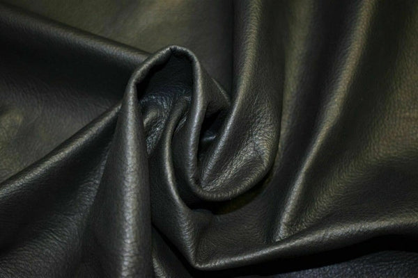 NOORA First Grad Shiny Leather Cowhide 100% Lambskin Cow Smooth Charcoa Upholstery Craft Soft Automotive SJ167 - Noora International