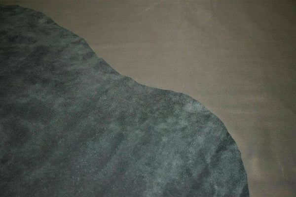 NOORA First Grad Shiny Leather Cowhide 100% Lambskin Cow Smooth Charcoa Upholstery Craft Soft Automotive SJ167 - Noora International