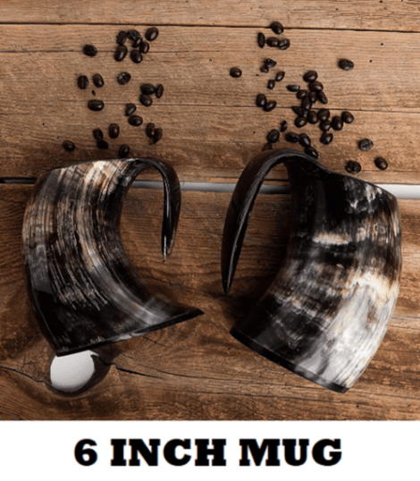 Horn Mug, Drinking Horn Mug, Coffee Horn Mug, Beer Mug, Hot and Cold Tea Mug
