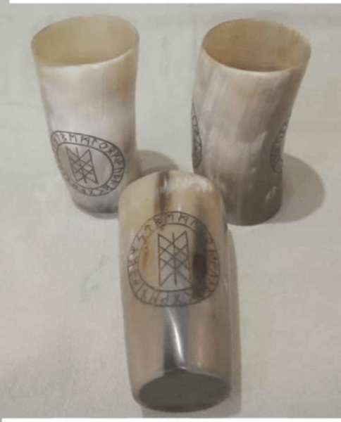 Noora Handcrafted Personalised / Engraved Viking Horn Glass | Drinking Natural BEER GLASS for Ale, SU098 - Noora International