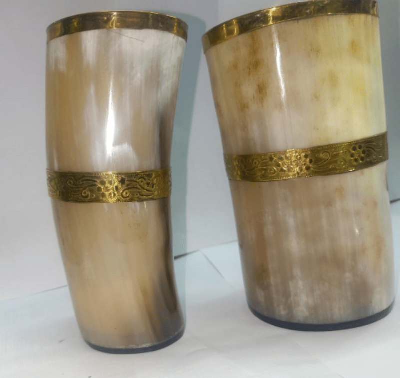 Personalised, Engraved Horn Viking Drinking Horn Glass, Horn Real Horn Glass – view 3