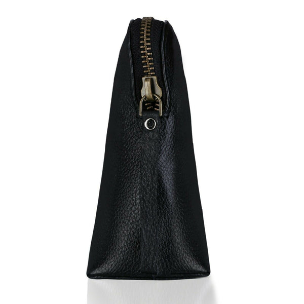NOORA HANDMADE Genuine Leather BLACK UNISEX Travel Bags Сustom Pouch - Noora International