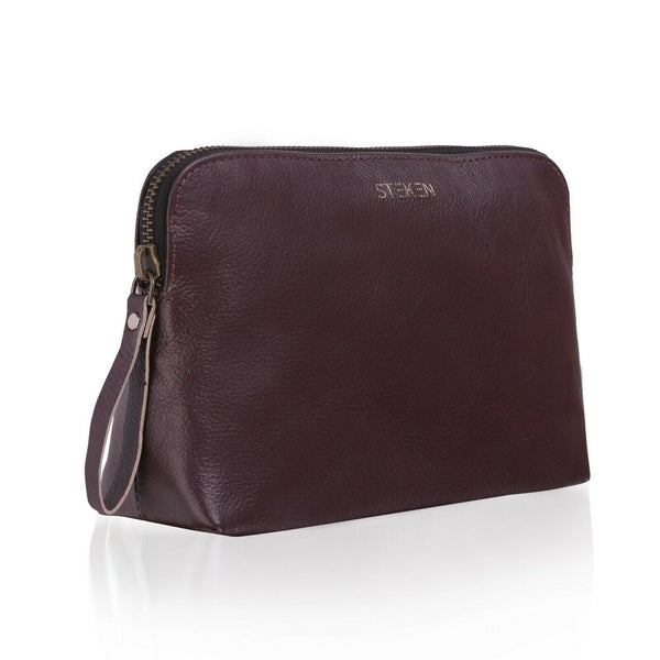 NOORA HANDMADE Genuine Leather UNISEX BROWN Travel Bags Сustom Pouch - Noora International