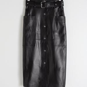 NOORA Handmade Women's Lamb Skin ,Leather skirt , Leather Outfit, Leather skirt , Women's Full Leather skirt, Genuine Leather skirtSJ294 - Noora International
