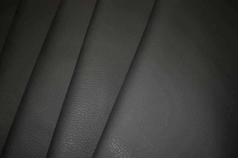 Charcoal Dark Gray Leather Cowhide Upholstery Skin real leather craft cow leather hides – view 7