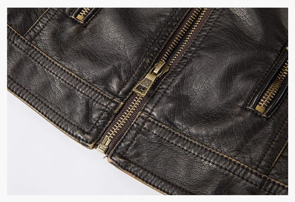 NOORA Kids Lambskin Black Leather Quilted Biker Jacket With Zipper & Pocket | JS017 - Noora International