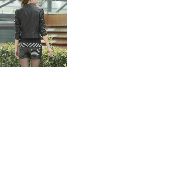 Noora Ladies Vintage Lambskin Leather Jacket Genuine Black Leather Biker Motorcycle Rider WA113 - Noora International