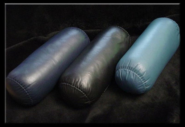 NOORA Lambskin Green Leather Cushion Cover, Roll Case Soft Decent Cover, Round Bolster Cover, Home Decor YK085 - Noora International