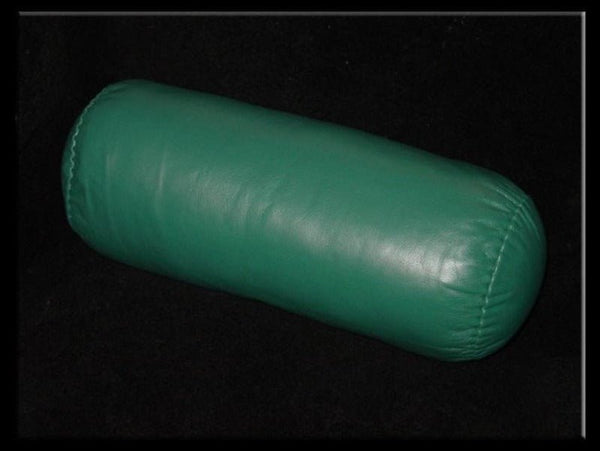 NOORA Lambskin Green Leather Cushion Cover, Roll Case Soft Decent Cover, Round Bolster Cover, Home Decor YK085 - Noora International