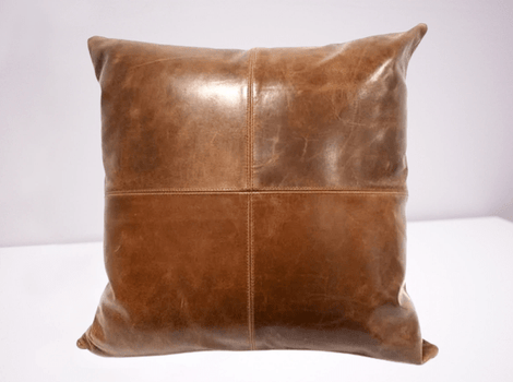 Lambskin Leather Cushion Cover & Pillow Cover, Sofa Cushion Case, Decorative Throw Cover for