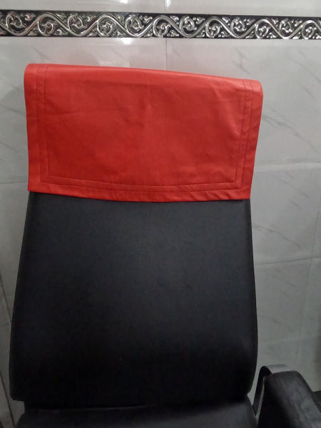 Noora Lambskin Leather Headrest Cover, Furniture Protector, Loveseat Theatre Seat Cover, Leather Recliner Slipcover - Red SN035 - Noora International