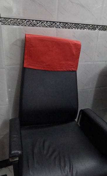Noora Lambskin Leather Headrest Cover, Furniture Protector, Loveseat Theatre Seat Cover, Leather Recliner Slipcover - Red SN035 - Noora International