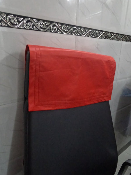 Noora Lambskin Leather Headrest Cover, Furniture Protector, Loveseat Theatre Seat Cover, Leather Recliner Slipcover - Red SN035 - Noora International