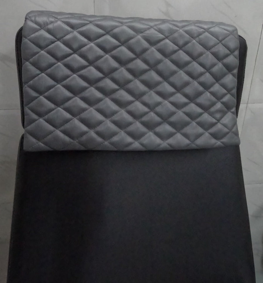 Lambskin Leather Headrest Cover, Quilted Furniture Protector, Loveseat Theatre Seat Cover, Leather – view 7