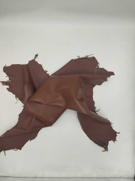 NOORA Lambskin Leather hide skin Reddish Maroon Sheep Nappa Leather 5+ SqFt WA60 - Noora International