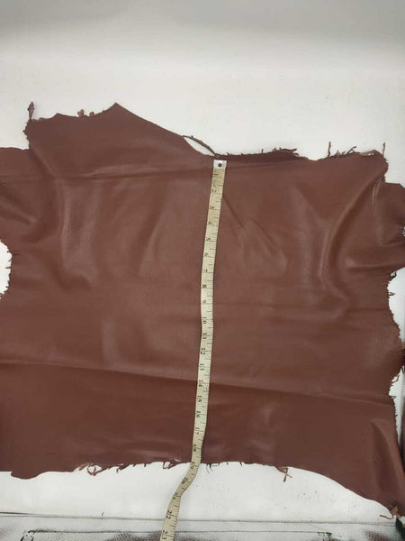 NOORA Lambskin Leather hide skin Reddish Maroon Sheep Nappa Leather 5+ SqFt WA60 - Noora International