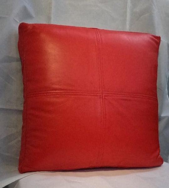 Noora Lambskin Leather Seat Cushion Cover | Table Seat Cushion Cover, SQUARE Bench Floor Seat Cushion Cover, - Noora International