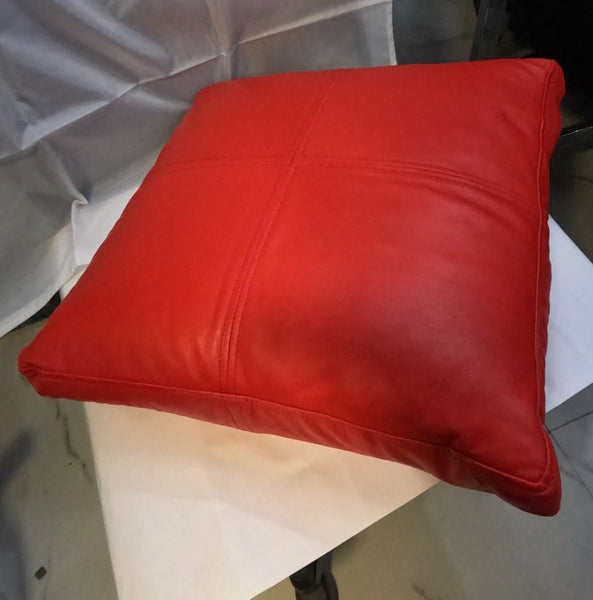 Noora Lambskin Leather Seat Cushion Cover | Table Seat Cushion Cover, SQUARE Bench Floor Seat Cushion Cover, - Noora International
