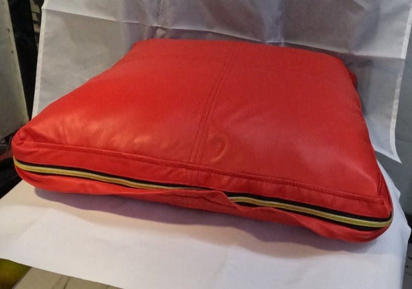 Noora Lambskin Leather Seat Cushion Cover | Table Seat Cushion Cover, SQUARE Bench Floor Seat Cushion Cover, - Noora International