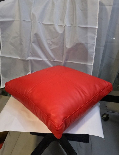 Noora Lambskin Leather Seat Cushion Cover | Table Seat Cushion Cover, SQUARE Bench Floor Seat Cushion Cover, - Noora International