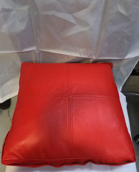 Noora Lambskin Leather Seat Cushion Cover | Table Seat Cushion Cover, SQUARE Bench Floor Seat Cushion Cover, - Noora International