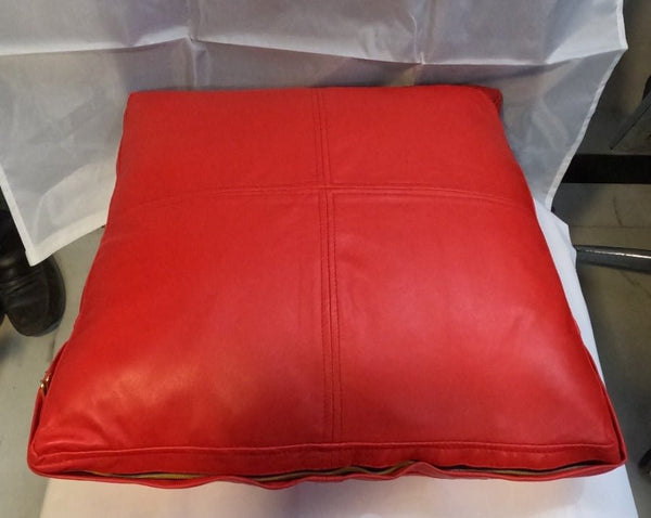 Noora Lambskin Leather Seat Cushion Cover | Table Seat Cushion Cover, SQUARE Bench Floor Seat Cushion Cover, - Noora International